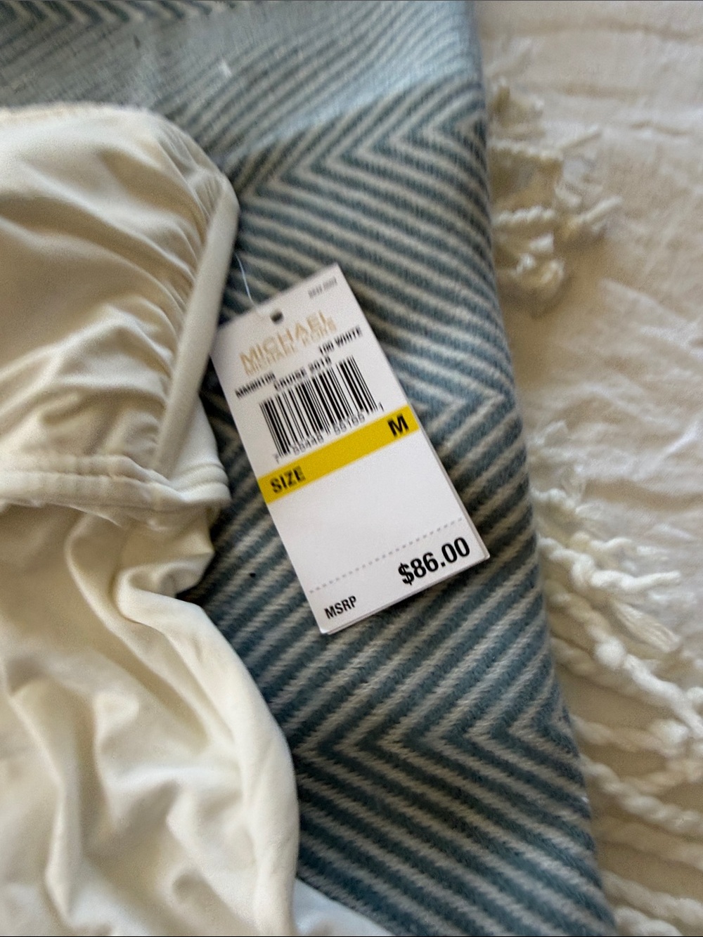 Michael Kors White Bandeau Tankini Set - Picture 7 of 9